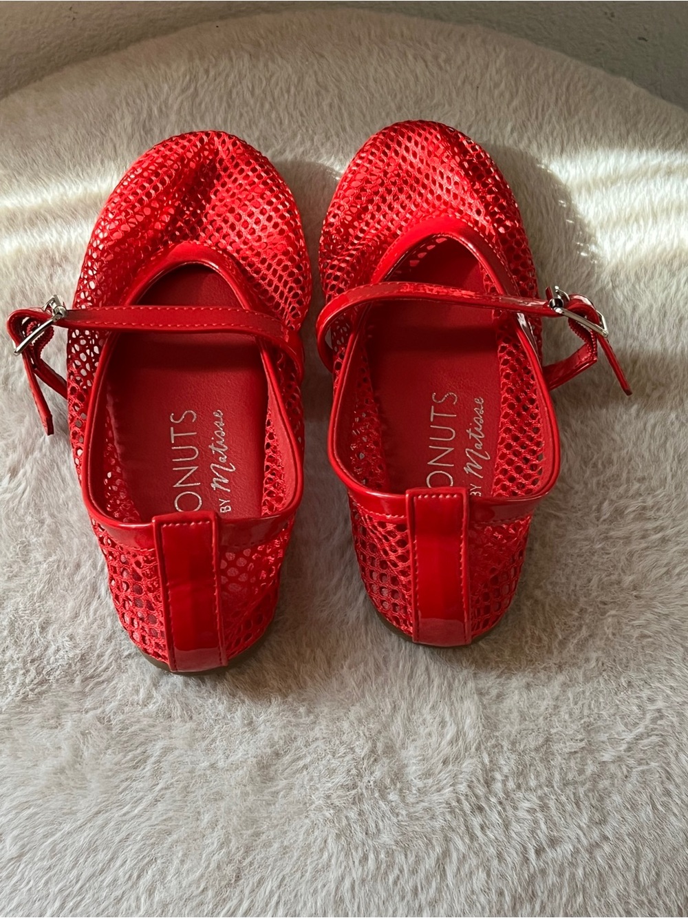 Coconuts by Matisse Glossy Red Mary Jane Flats with Buckle Strap - Picture 4 of 6